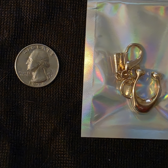 Coach Metallic Gold "C" Charm - Picture 2 of 2